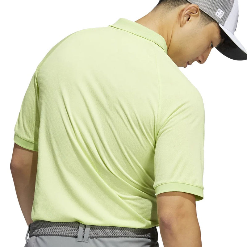 adidas Moss Stitch Jacquard Polo Shirt - Pulse Lime/White