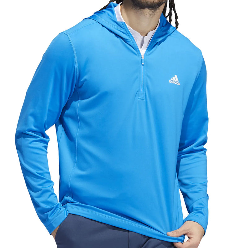 adidas Novelty 1/4 Zip Hoodie - Blue Rush