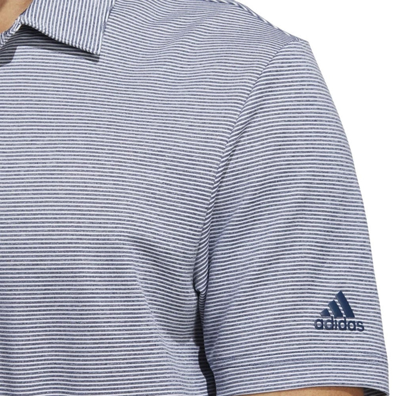 adidas Ottoman Stripe Polo Shirt - Crew Navy/White