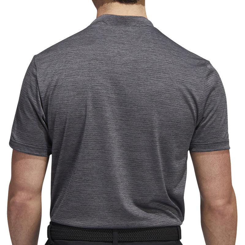 adidas Texture Stripe Polo Shirt - Black/Grey Five