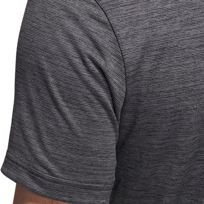 adidas Texture Stripe Polo Shirt - Black/Grey Five