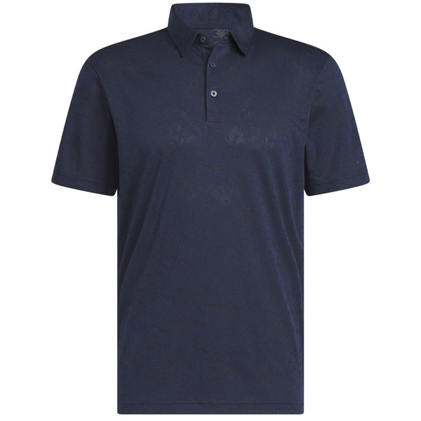 adidas Textured Jacquard Polo Shirt - Collegiate Navy/Black