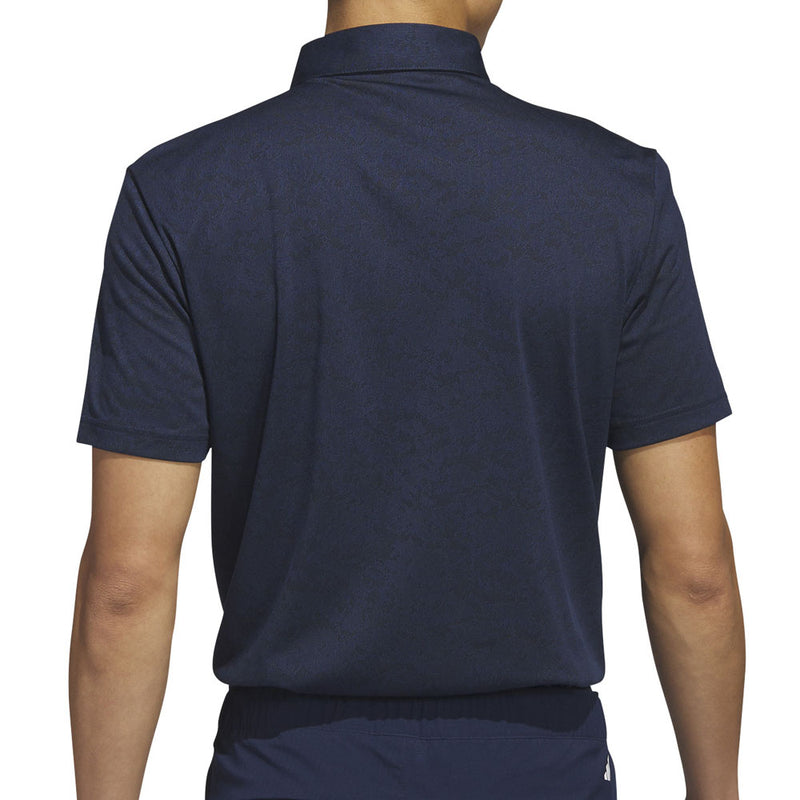 adidas Textured Jacquard Polo Shirt - Collegiate Navy/Black