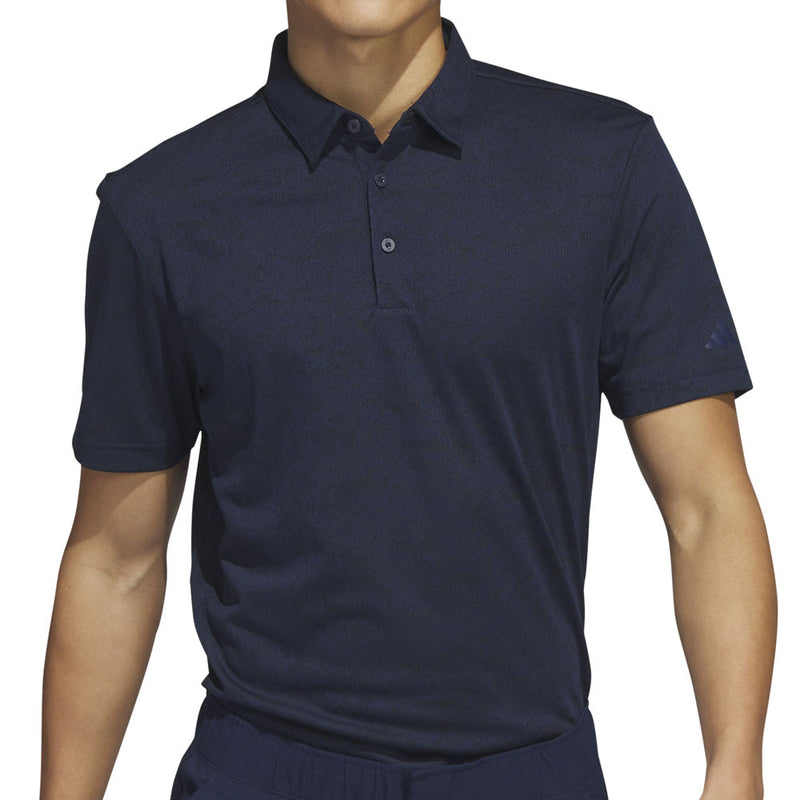 adidas Textured Jacquard Polo Shirt - Collegiate Navy/Black