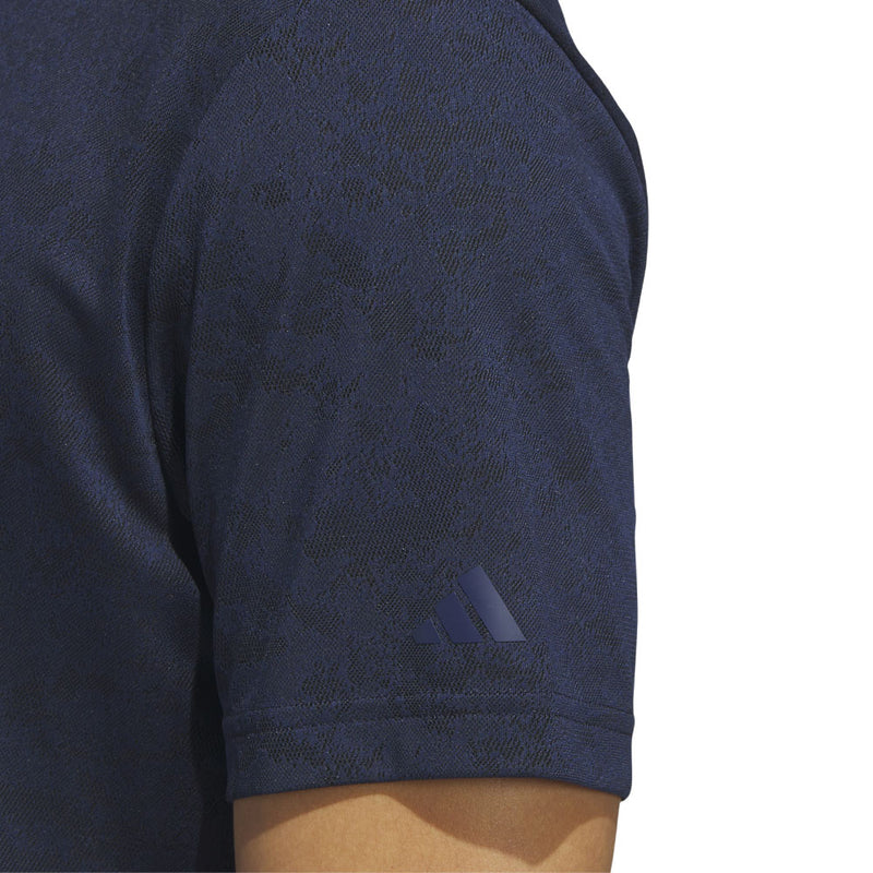 adidas Textured Jacquard Polo Shirt - Collegiate Navy/Black