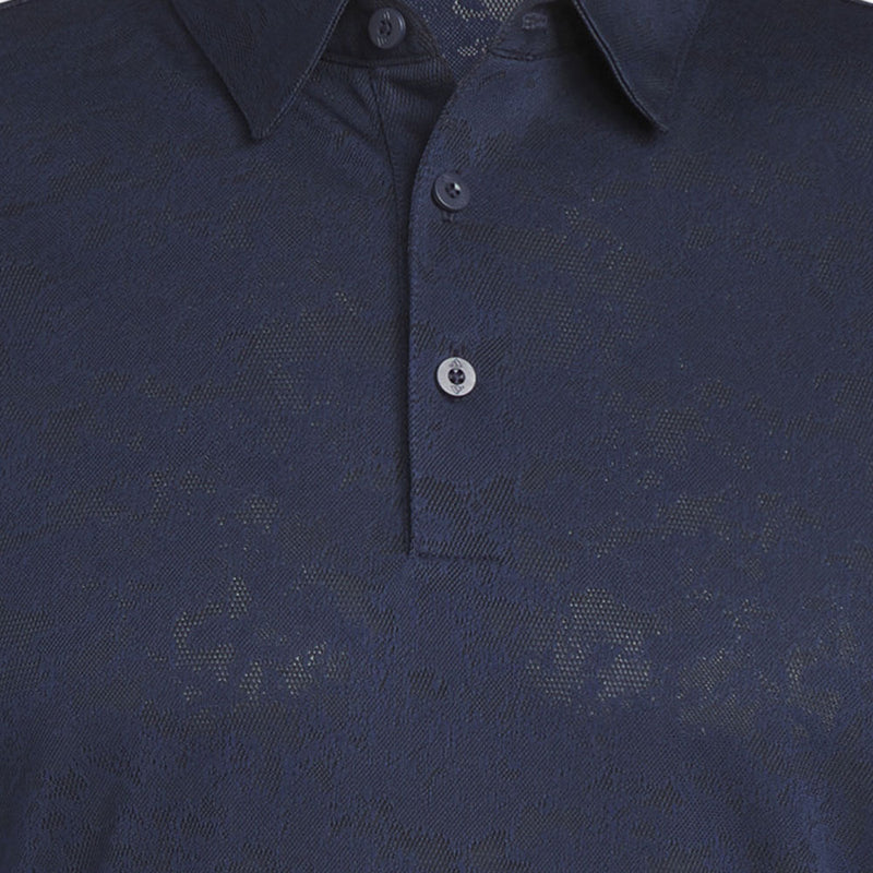 adidas Textured Jacquard Polo Shirt - Collegiate Navy/Black