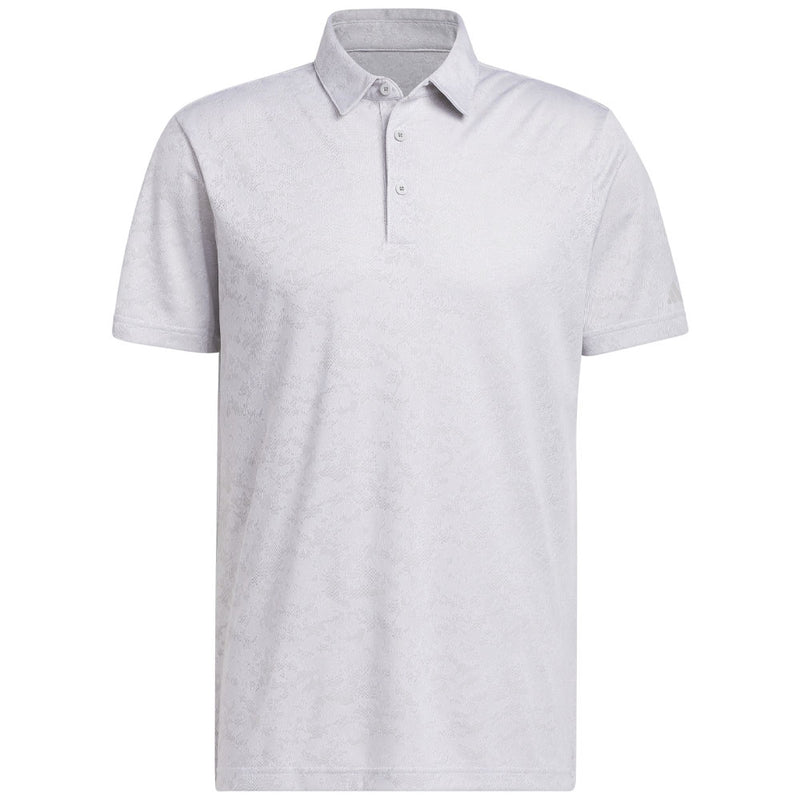 adidas Textured Jacquard Polo Shirt - White/Grey Two