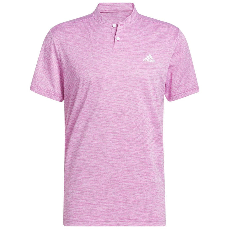 adidas Textured Stripe Polo Shirt - Lucid Fuchsia/White