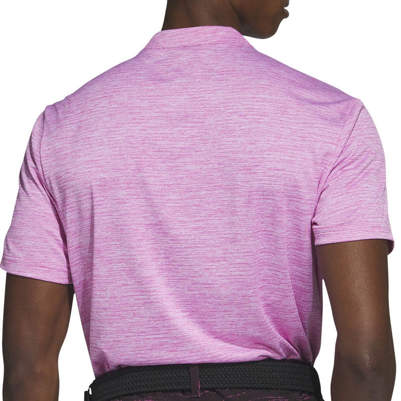 adidas Textured Stripe Polo Shirt - Lucid Fuchsia/White