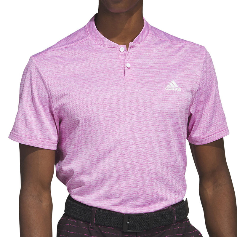 adidas Textured Stripe Polo Shirt - Lucid Fuchsia/White