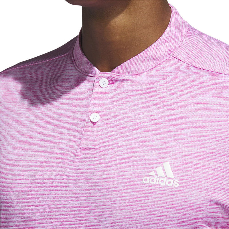 adidas Textured Stripe Polo Shirt - Lucid Fuchsia/White