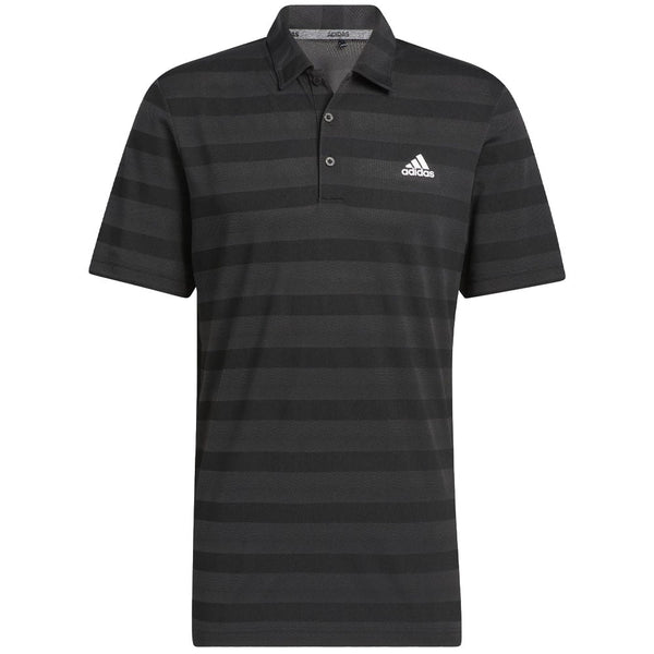 adidas Two Colour Stripe Primegreen Polo Shirt - Black/Grey Six