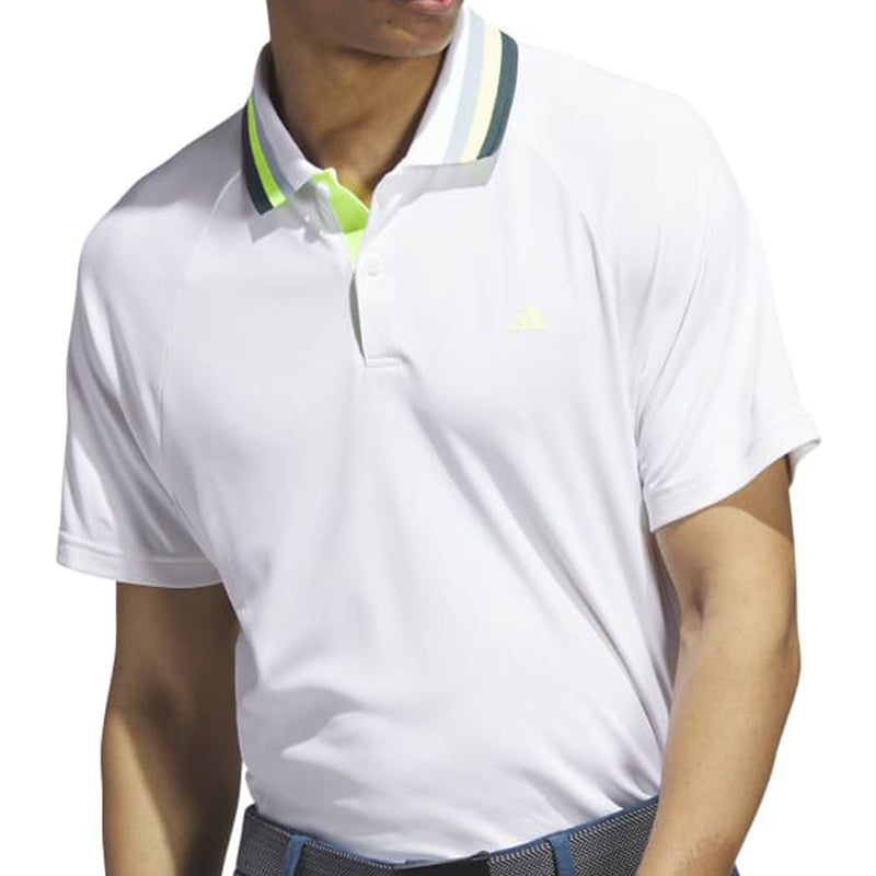 adidas Ultimate365 Heat Polo Shirt - White/Green/Blue