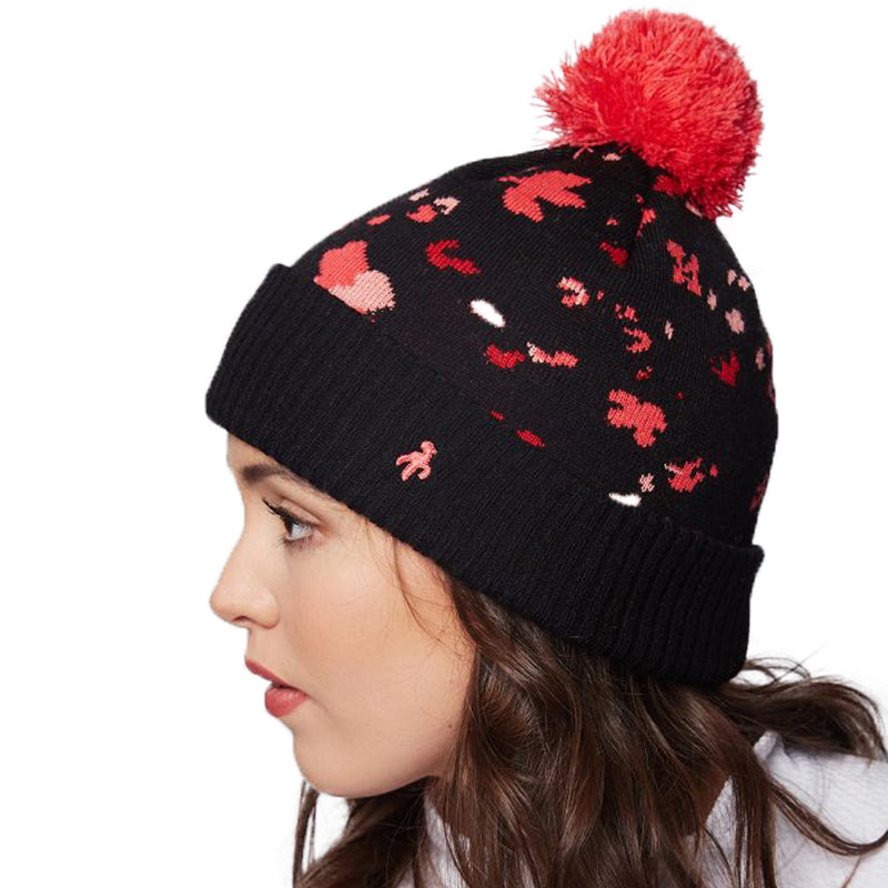 Green Lamb Iris Beanie - Black Confetti