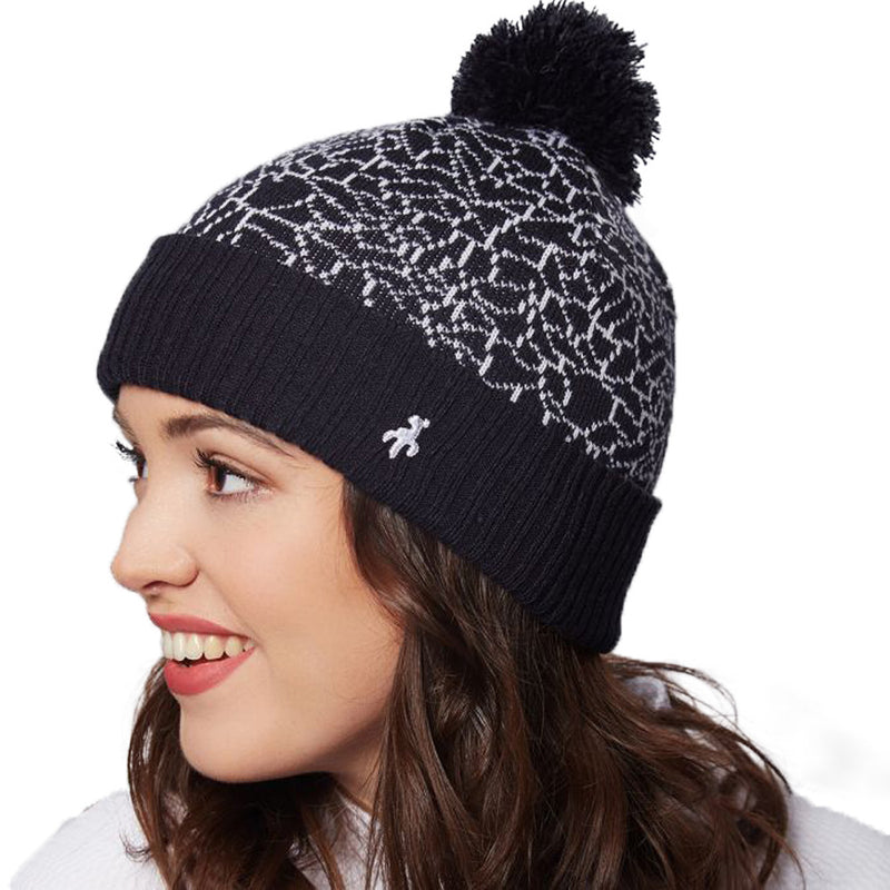 Green Lamb Iris Beanie - Navy/Crackle