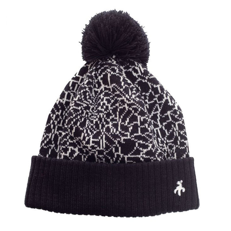 Green Lamb Iris Beanie - Navy/Crackle