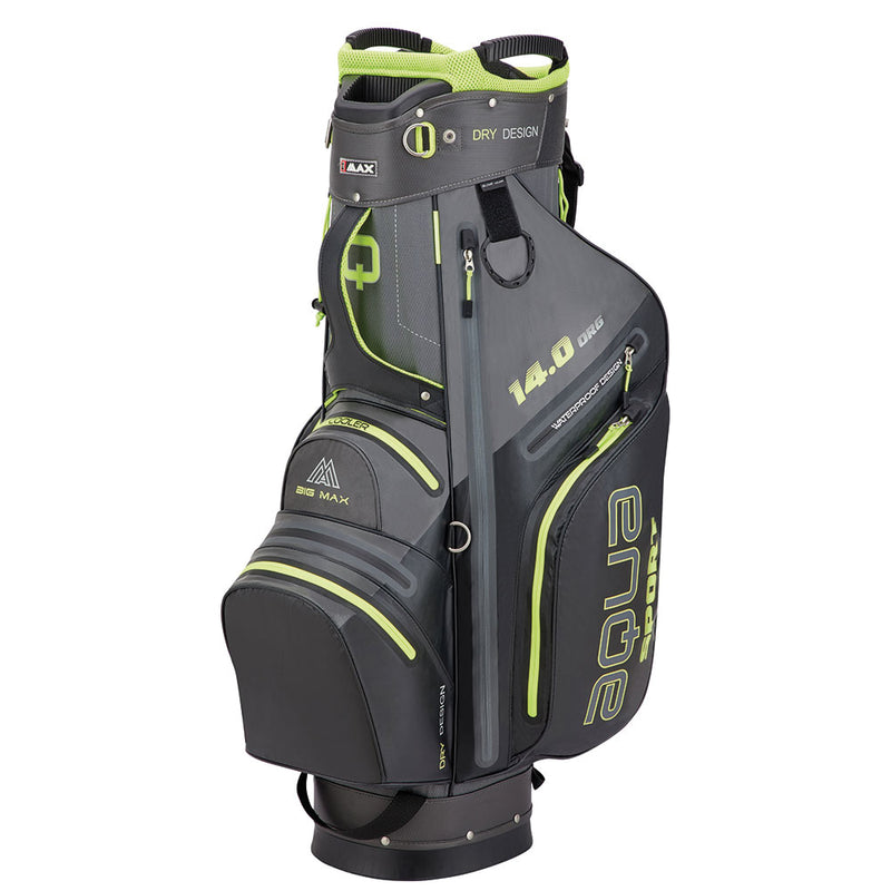 BIG MAX Aqua Sport 3 Waterproof Cart Bag - Charcoal/Black/Lime