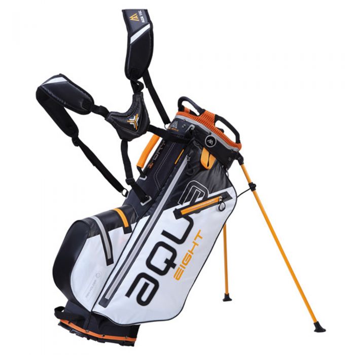 Big Max Aqua 8 Waterproof Stand Bag - White/Black/Orange