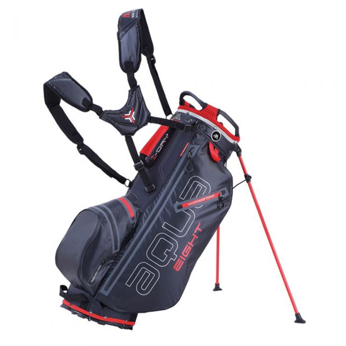 Big Max Aqua 8 Waterproof Stand Bag - Black/Red