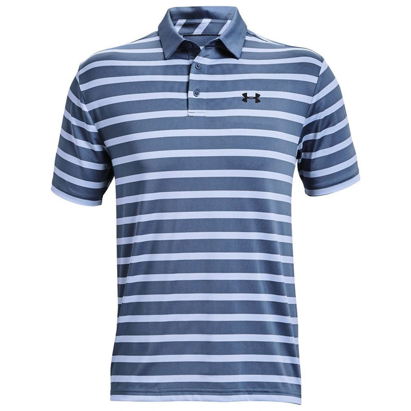 Under Armour Playoff 2.0 Back 9 Stripe Polo Shirt - Mineral Blue/Isotope Blue