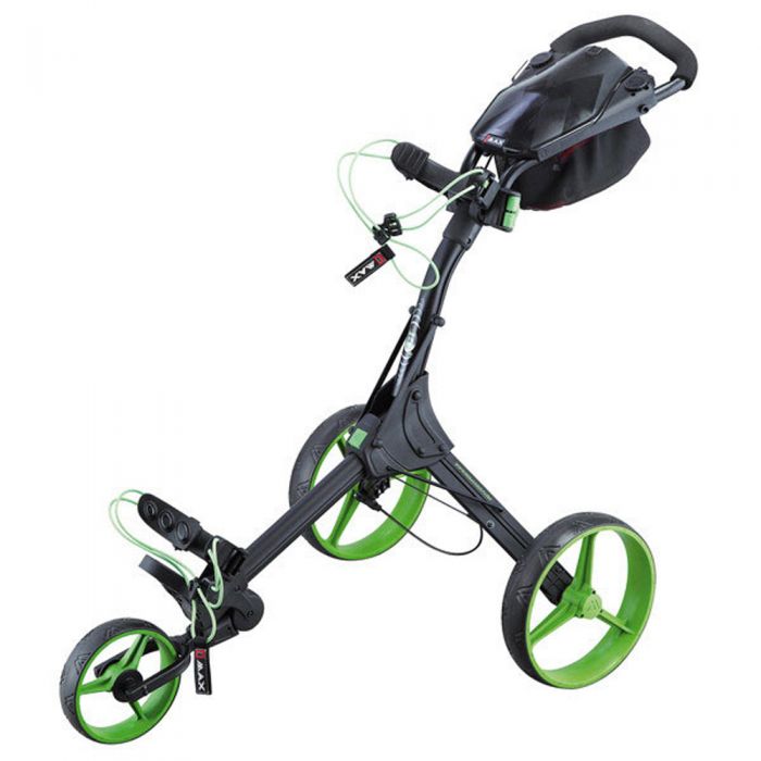 Big Max IQ+ 3-Wheel Push Trolley - Black/Lime