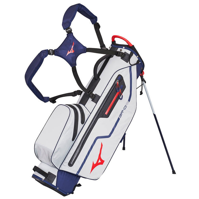 Mizuno BR-DRI Waterproof Stand Bag - Blue/Silver/Red