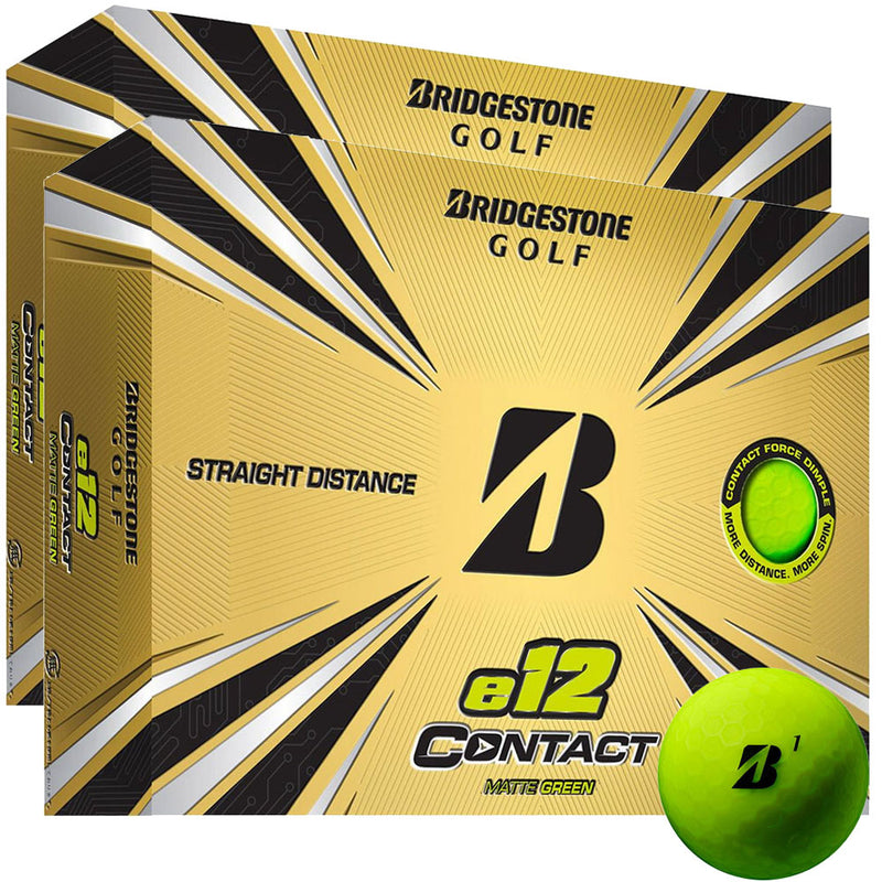 Bridgestone E12 Contact Matte Golf Balls - Green - Double Dozen