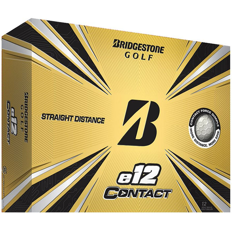 Bridgestone E12 Contact Matte Golf Balls - White - Double Dozen