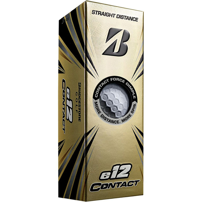 Bridgestone E12 Contact Matte Golf Balls - White - Double Dozen