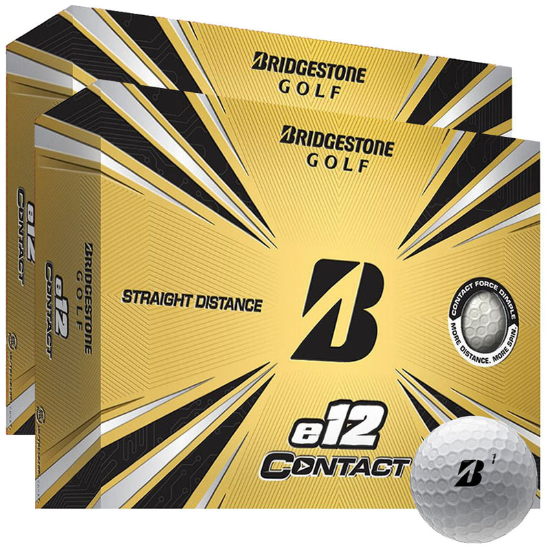 Bridgestone E12 Contact Matte Golf Balls - White - Double Dozen