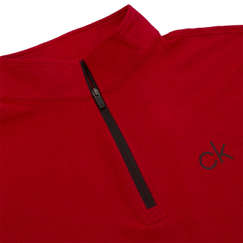 Calvin Klein Newport 1/2 Zip Pullover - Power Red Marl