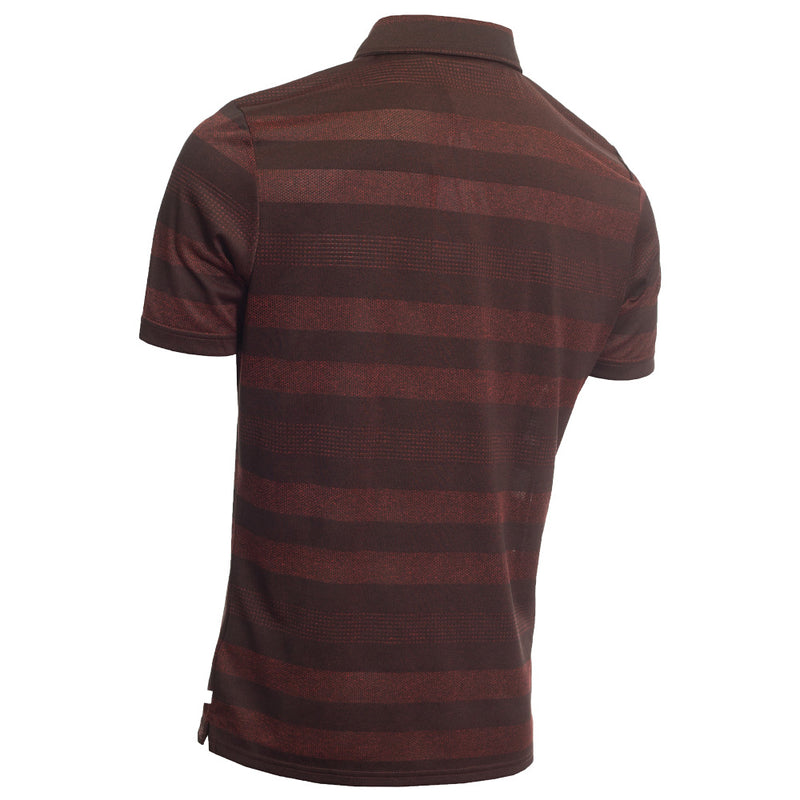 Calvin Klein Shadow Stripe Polo Shirt - Burgandy Marl