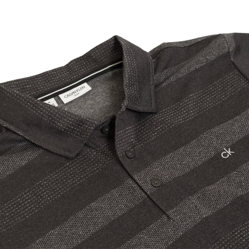 Calvin Klein Shadow Stripe Polo Shirt - Charcoal Marl