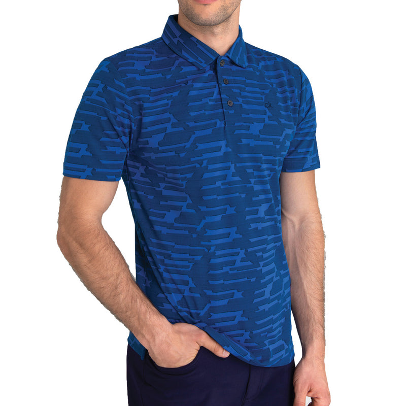 Calvin Klein Aztec Polo Shirt - Blue