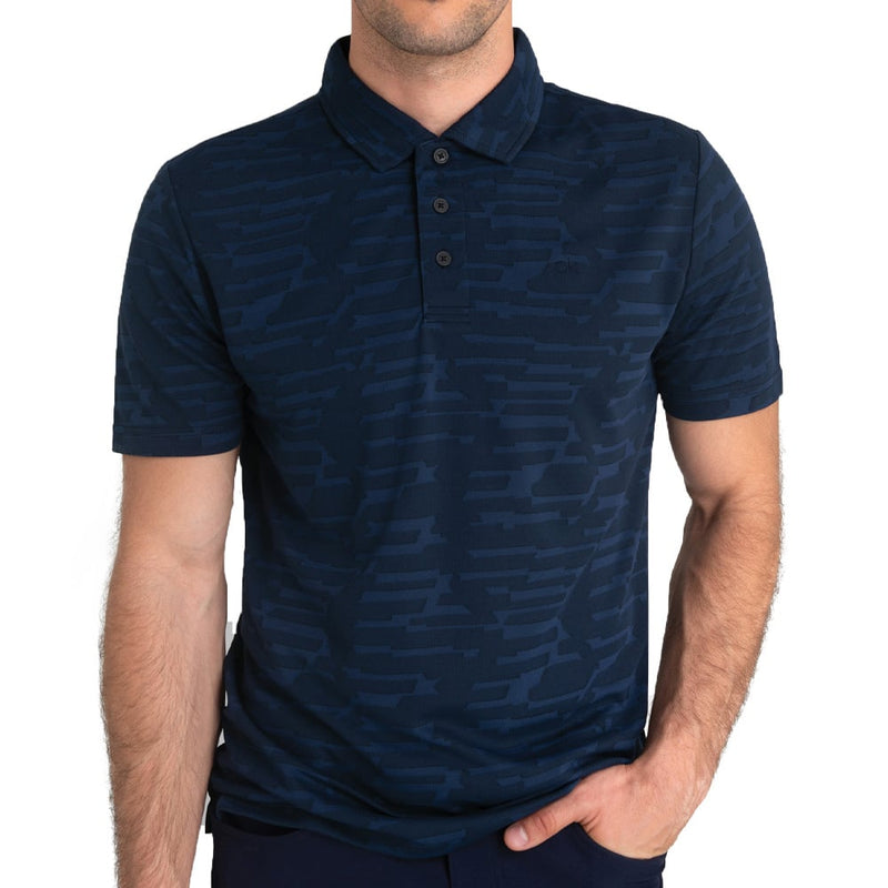 Calvin Klein Aztec Polo Shirt - Navy