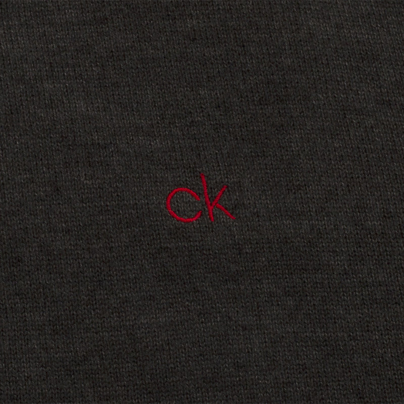 Calvin Klein Monaco Sweater - Charcoal Marl/Red