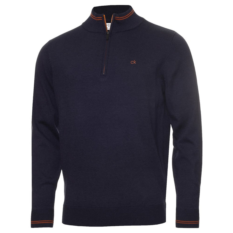 Calvin Klein Monaco Sweater - Denim Marl/Orange