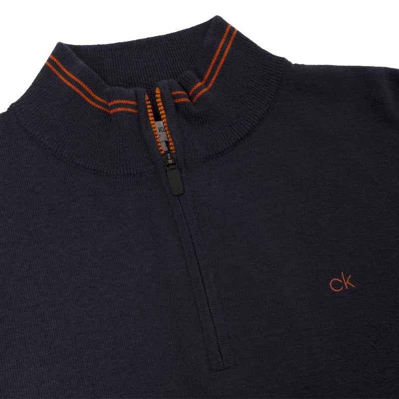 Calvin Klein Monaco Sweater - Denim Marl/Orange