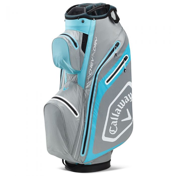 Callaway Chev Dry Waterproof Cart Bag - Silver/Light Blue