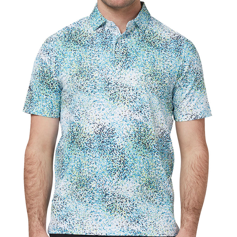 Callaway Abstract Artisan Print Polo Shirt - Bright White