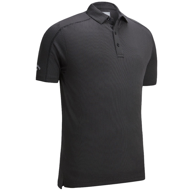 Callaway Box Jacquard Polo Shirt - Caviar