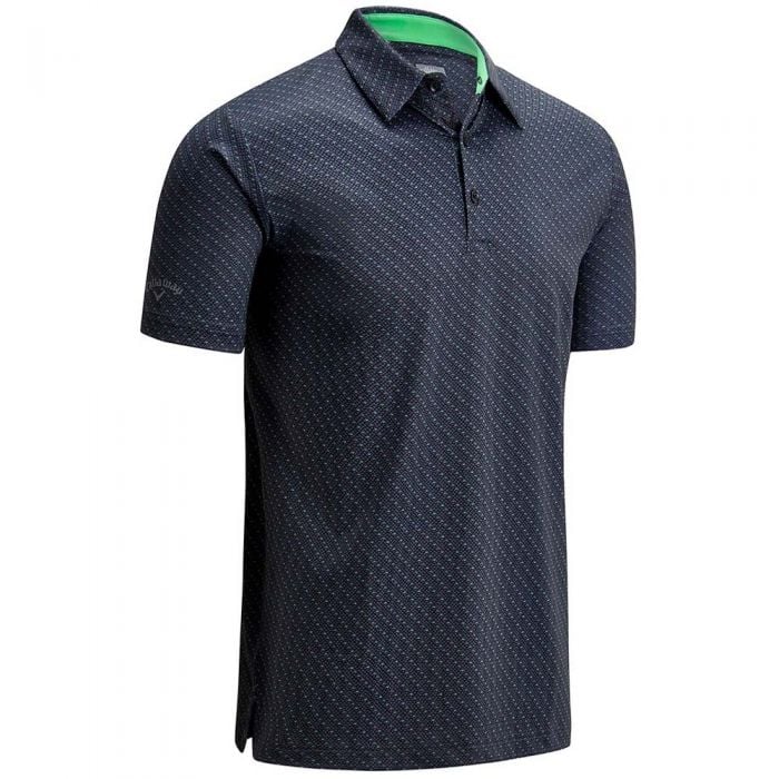 Callaway All Over Chev Print Polo - Caviar