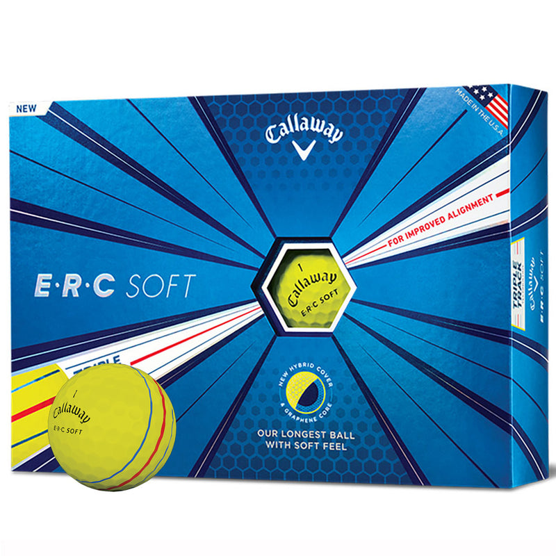 Callaway ERC Soft Triple Track Golf Balls Yellow - 12 Pack