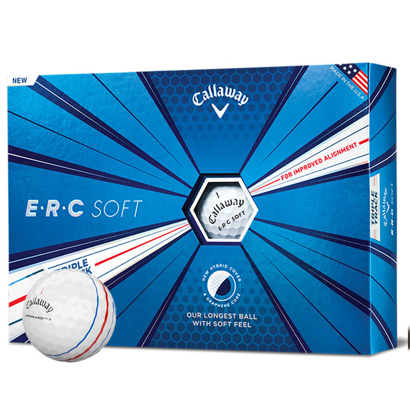 Callaway ERC Soft Triple Track Golf Balls White - 12 Pack