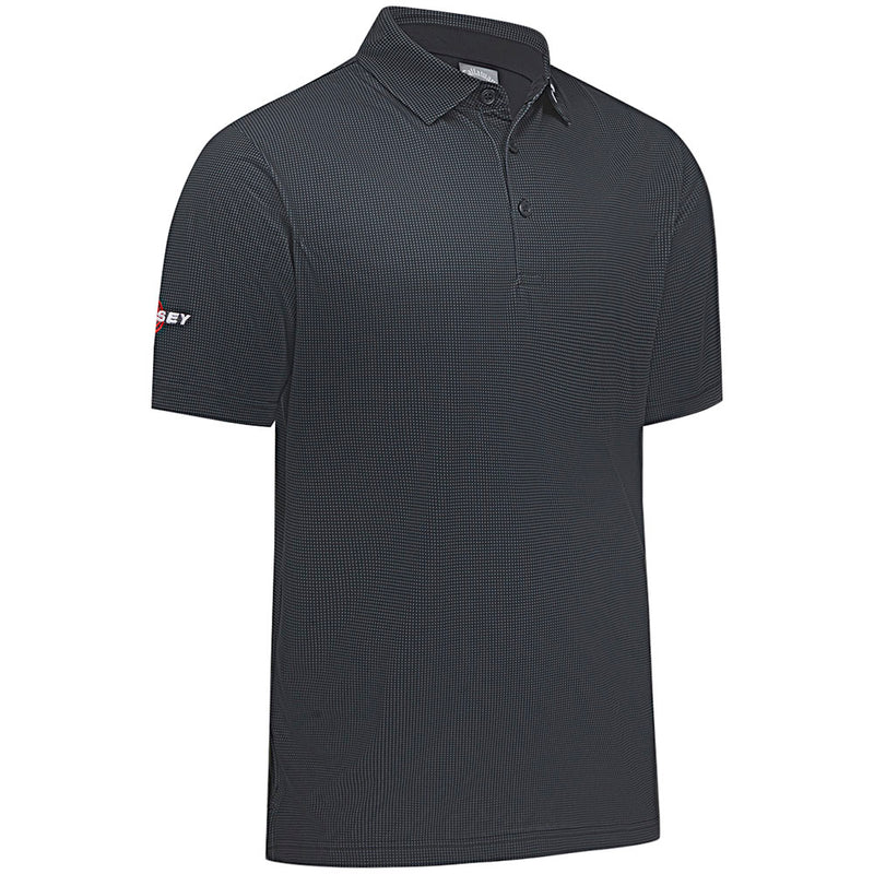 Callaway Gingham Print Polo Shirt - Caviar