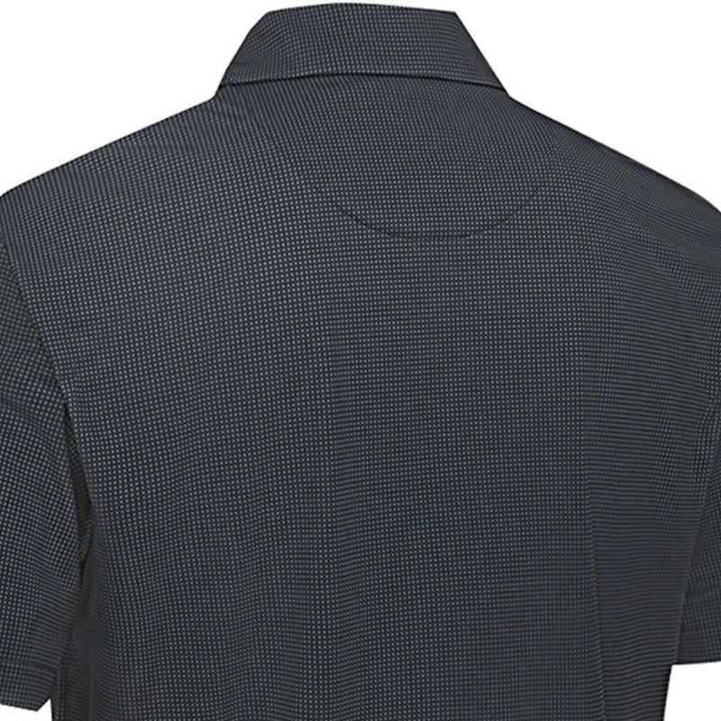 Callaway Gingham Print Polo Shirt - Caviar