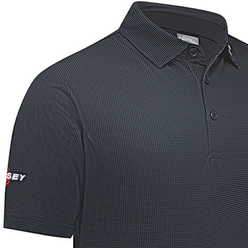 Callaway Gingham Print Polo Shirt - Caviar