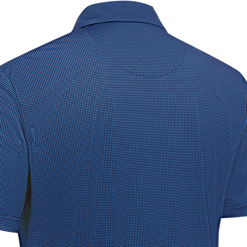 Callaway Gingham Print Polo Shirt - Peacoat