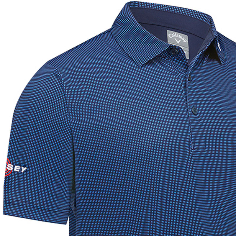 Callaway Gingham Print Polo Shirt - Peacoat