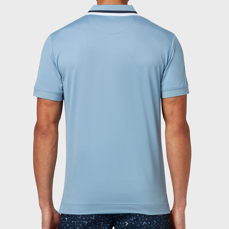 Callaway Ombre Chev Print Polo Shirt - Faded Denim